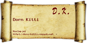 Dorn Kitti névjegykártya
